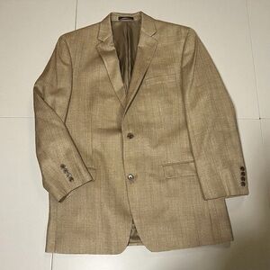 Bobby Jones Classic Tan Men's Blazer Silk & Wool Blend Size 42L